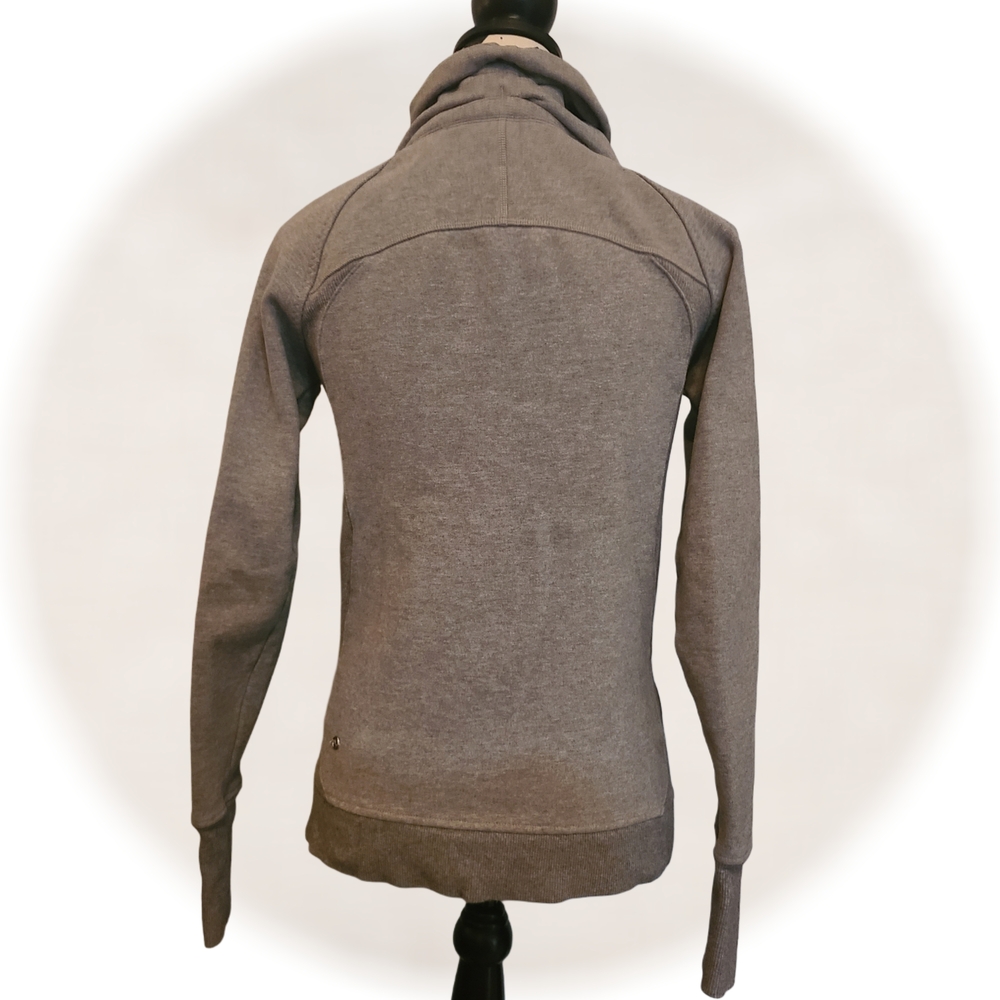 Lululemon Asymmetrical Scuba Full Zip Jacket Athletic Gray - Picture 3 of 9